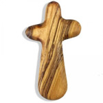 Picture of Olivewood Holding Cross:Large Size: 10.5cm x 6cm / 5.5 x 3.3?